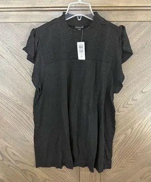 Torrid Cotton Modal Jersey Smocked Mock Neck Top size 2X thumbnail 1