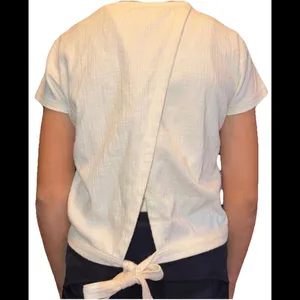 Madewell XS Cotton Blend Lightweight‎ Preppy Slash Tie Back Top thumbnail 12