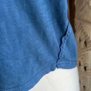 Pilcro by Anthropologie Blue Puff Sleeve Henley thumbnail 5