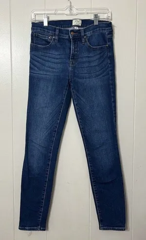 J.Crew 8” Toothpick Skinny Stretch Jeans Blue Women’s Size 27 Classic Denim thumbnail 1