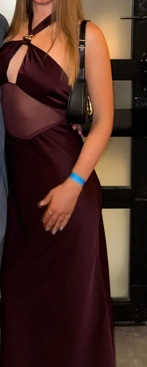 Burgundy Princess Polly Formal Dress thumbnail 1