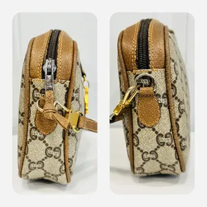 GUCCI PLUS GG Pattern Mini Shoulder Bag PVC Leather Brown ( Vintage) thumbnail 13
