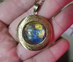 Planet Mercury Photo Locket Necklace. New thumbnail 2
