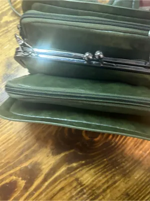 Olive green crossbody purse thumbnail 6