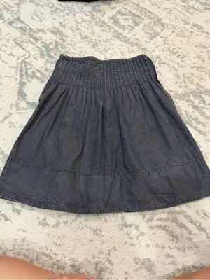 Free People Peyton Pintuck Midi Skirt Washed Black Size 4 thumbnail 4