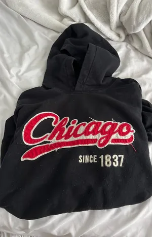 vintage chicago hoodie Black Size XL thumbnail 1