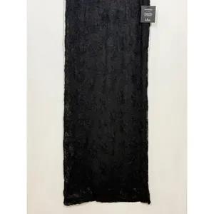 Lulus Joni Maxi Dress Women's Size Medium Black 3D Floral Applique Lace Slit NWT thumbnail 9