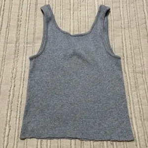Brandy Melville Gray Crop Top Saint Barth Logo with Green Print thumbnail 3