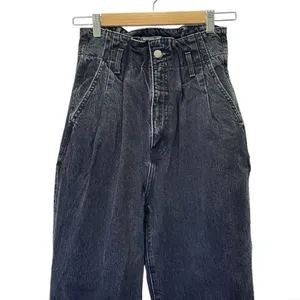 Abercrombie & Fitch Mom Jeans Size 26 / 2 Black Stonewash Paperbag High Rise thumbnail 4