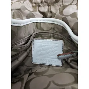 Coach Soho Flap Shoulder Bag‎ White Leather Buckle 9247 Y2K Vintage Small thumbnail 4
