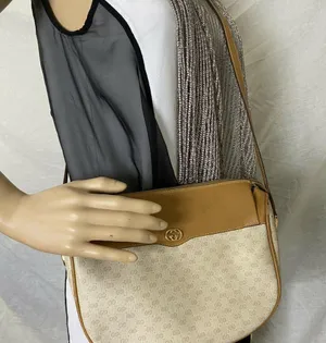 GUCCI Vintage Beige Coated Canvas/ Leather Crossbo thumbnail 9