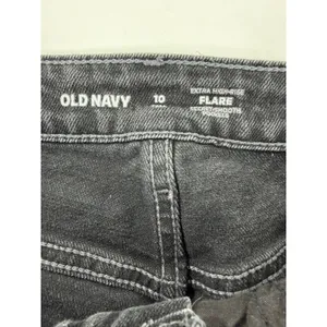Old Navy Extra High-Rise Flare Jeans Washed Black Tall 10 S/509320-00 thumbnail 3