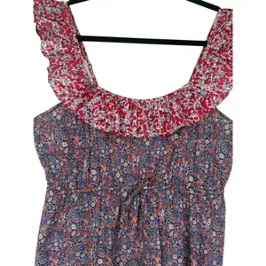 J.Crew Womens Liberty‎ Floral Mixed Print Tiered Ruffle Midi Dress Size Large thumbnail 6