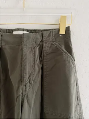 Abercrombie & Fitch Cargo Pants Barrel Leg Olive Green Elevated Casual Size 25/0 thumbnail 7