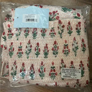 Hill House Ribbon Charlotte Nap Mini Dress in Block Print Poppy thumbnail 6