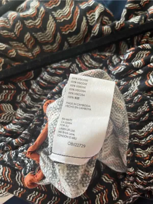 Anthropologie Black Orange Printed Harem Jogger Pants XS Smock Waist Travel thumbnail 8