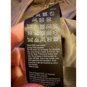 AllSaints Balfern Leather Biker‎ Jacket Women's Size 0 Taupe Moto Fall Edgy thumbnail 6