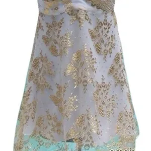 Cache Gold Metallic Silk Sheer Illusion Lace Top Dress Fit Flare New NWT $158 6 thumbnail 7