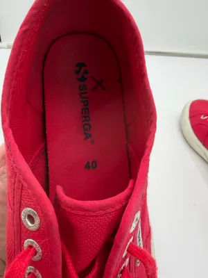 Superga Red Canvas Low Top Sneakers Women’s 9 Men’s 7.5 EU 40 Lace Up Shoes thumbnail 4