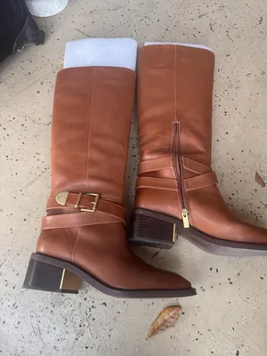 Vince Camuto Tan Riding Boots Leather Straps 10M thumbnail 5