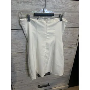 Nasty Gal Premium Tailored Bandeau Mini Dress White Strapless BGG21029 Size 6 thumbnail 4
