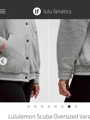 NWT Lululemon Scuba Oversized Varsity Jacket *Plush / Heathered Medium Grey thumbnail 7