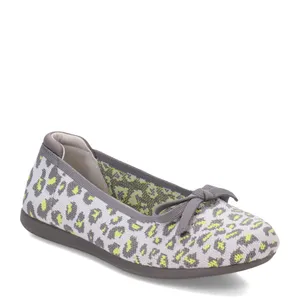 NEW CLARKS Women's Clarks, Carly Hope Flat GREY LEOPARD thumbnail 2
