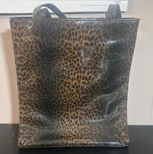 Chateau Leopard Print Patent Tote in Brown and Black thumbnail 1