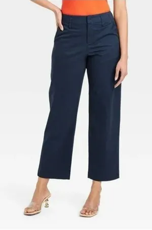 A New Day NWT Navy Women's High Rise Chino Pants Size 4R thumbnail 1