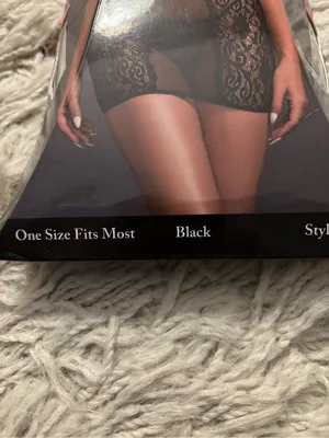 Dreamgirl Halter Chemise with Black Lace Fishnet with G-String Women’s One Size thumbnail 11
