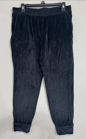 Z Supply Black Mid-Rise Velour Joggers size M flaw no drawstrings thumbnail 1