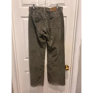 VTG‎ Abercrombie & Fitch Wide Leg Corduroy Pants Olive Green Wmns 12 Made in USA thumbnail 4