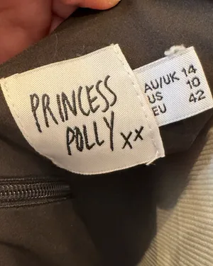 Princess Polly Black Mini Dress Fit Flare 10 M thumbnail 6
