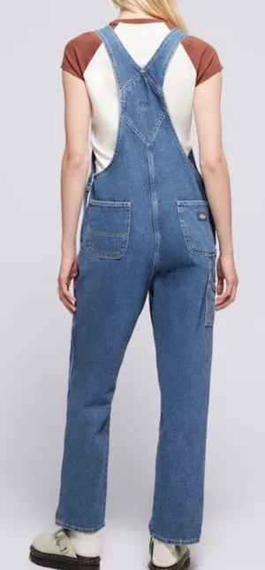 Dickies Heritage Bib Denim Overalls Medium Stone Wash Blue thumbnail 2