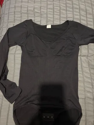 New Women's Black Long Sleeve shapewear Bodysuit xxl thumbnail 8