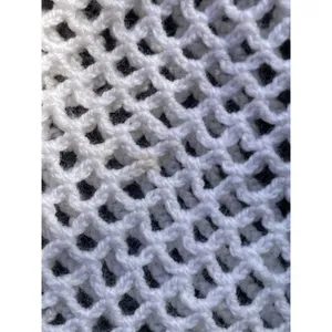 Vintage Handmade Crochet Lace Skirt Cover Up White Boho Festival Drawstring M thumbnail 8