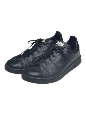 adidas ★ Stan Smith Low Profile Sneaker Tennis Shoes ★ Black Vegan Leather ★ 7M thumbnail 7
