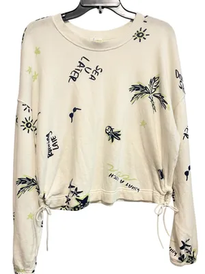 aerie OFFLINE™ Cream Pullover with Black Sun Graphic thumbnail 1