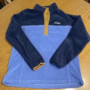 Columbia Women’s Medium Jacket- Blue and Brown Quarter‎ Zip thumbnail 1