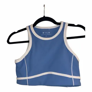 ✨WILO The Label Blue and White Sports Bra Crop Small Top✨ thumbnail 5