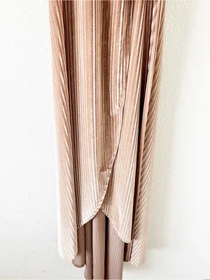Baltic Born Andi Champagne Velvet High Low Flutter Sleeve True Wrap Maxi Dress thumbnail 5