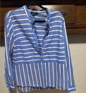 Tommy Hilfiger Blue Striped Women's Top thumbnail 1