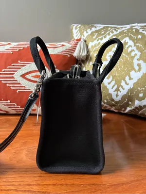 Coach Cargo Embroidered Tote Crossbody Bag 20, NWT, Black / Silver thumbnail 8