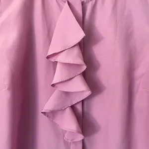 J.Crew Factory pink flutter sleeveless summer blouse business casual top thumbnail 3
