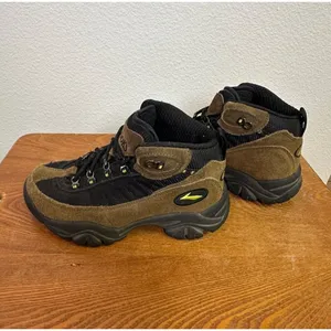 Brooks Women's Suede Mesh Hiking Boots Tan Black 29236 SIZE 6.5 Sku 2706 thumbnail 6