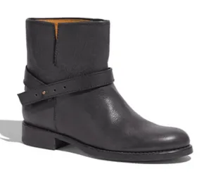 Madewell The Biker Black Leather Slip-On Moto Grunge Biker Ankle Boots Size 7.5 thumbnail 1