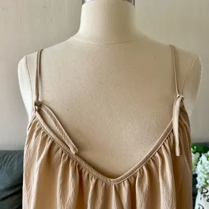 Backless Beige Maxi Dress Tan thumbnail 3