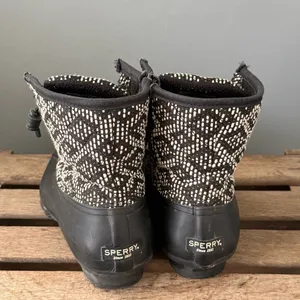 Sperry Saltwater Duck Boots Tribal Aztec Print Size 8.5 A36‎ thumbnail 6