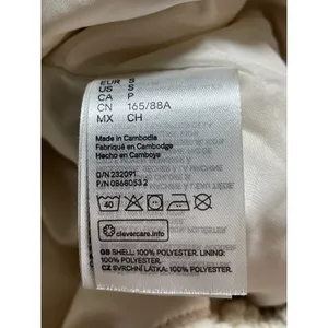 H&M Divided Womens Cream Sherpa Fleece High Neck Long Sleeve Coat Jacket Size S thumbnail 4