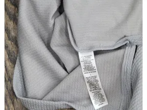 NEW Cuddl Duds Womens Regular Soft Rib Lounge Pajama Top A696245 Grey L thumbnail 4